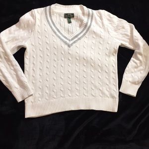 Vintage LRL active varsity sweater v-neck xl